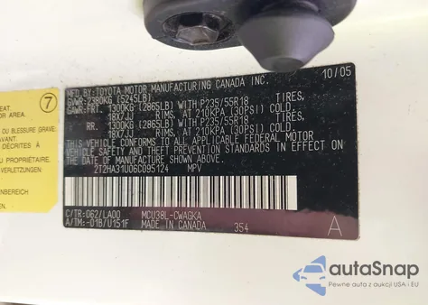 2006 Lexus Rx 330 330 из США, поврежденный, VIN 2T2HA31U06C095124